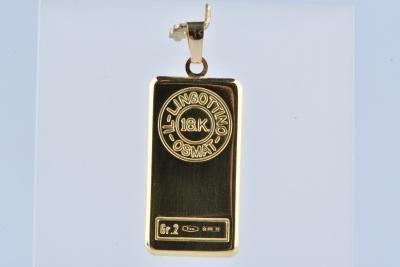 Pendentif Lingot d’or en or jaune 18 carats 2