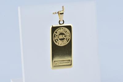Pendentif Lingot d’or en or jaune 18 carats 2