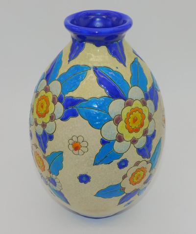 Charles CATTEAU - Vase en faïence émaillée polychrome 2