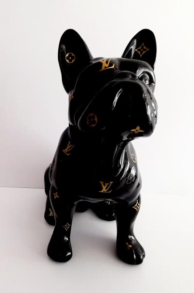 Patrick KONRAD - Louis VUITTON Black Bulldog  - Sculpture 2