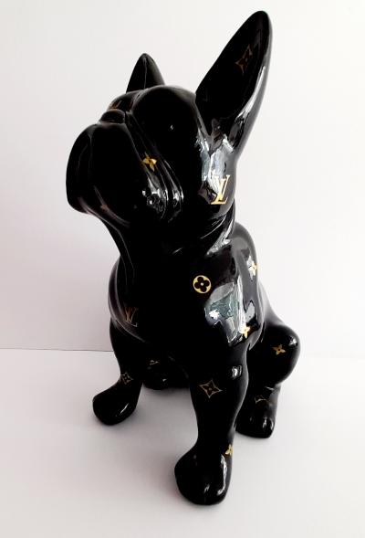 Patrick KONRAD - Louis VUITTON Black Bulldog  - Sculpture 2