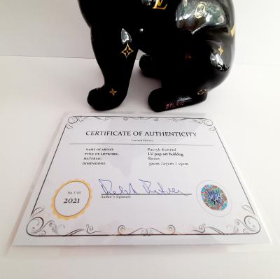 Patrick KONRAD - Louis VUITTON Black Bulldog  - Sculpture 2