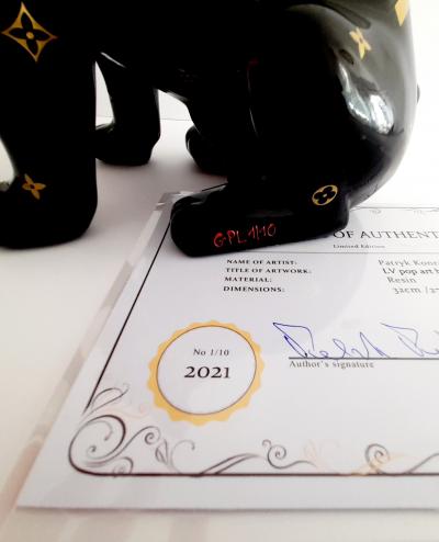Patrick KONRAD - Louis VUITTON Black Bulldog  - Sculpture 2