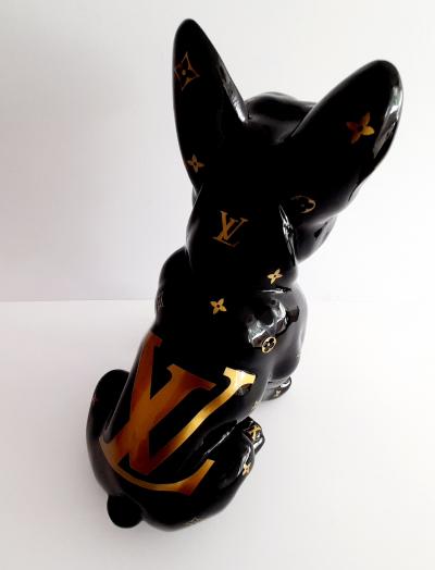 Patrick KONRAD - Louis VUITTON Black Bulldog  - Sculpture 2
