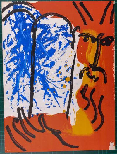 Marc CHAGALL - La Bible: Moïse et les Tables de la Loi, 1956 - Lithographie originale 2