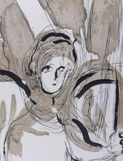 Marc CHAGALL - La Bible: Ange avec épee, 1956 - Lithographie originale 2