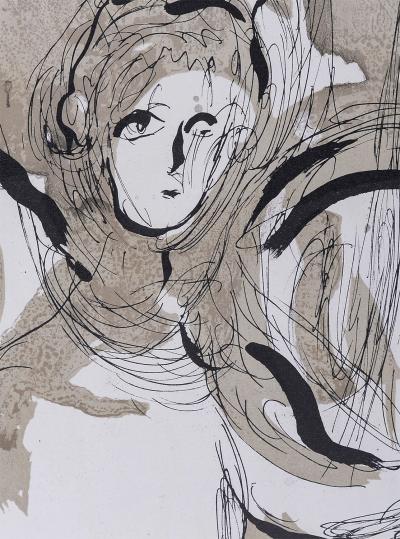 Marc CHAGALL - La Bible: Ange avec épee, 1956 - Lithographie originale 2