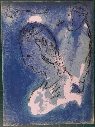Marc CHAGALL - La Bible : Abraham et Sarah, 1956 - Lithographie 2