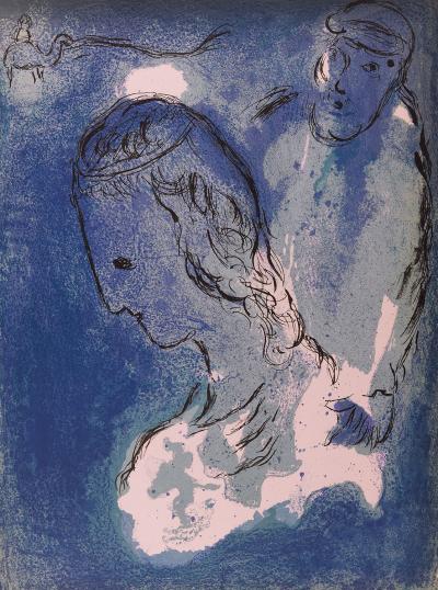 Marc CHAGALL - La Bible : Abraham et Sarah, 1956 - Lithographie 2