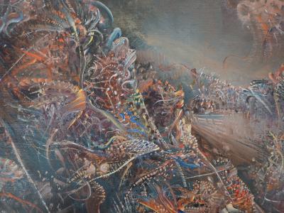 Marc JANSON - Surrealist landscape - Oil on canvas, Signed 2