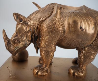 Salvador DALI - Rhinocéros habillé en dentelle - Sculpture originale, Signée 2