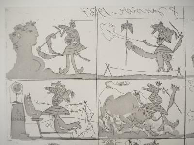 Pablo PICASSO - Sueno y Mentira de Franco - Ensemble de 2 gravures originales, signées 2