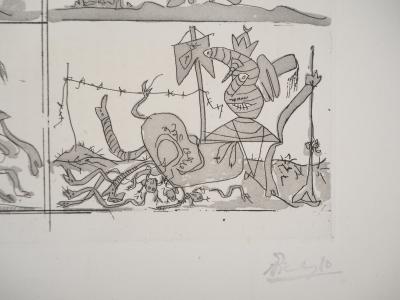 Pablo PICASSO - Sueno y Mentira de Franco - Ensemble de 2 gravures originales, signées 2