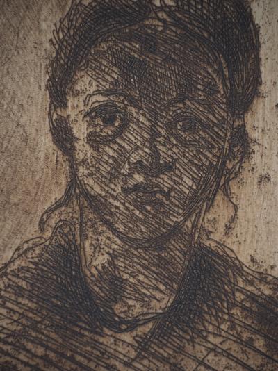 Paul CEZANNE - Portrait de jeune fille, 1873 - Gravure originale, Signée 2