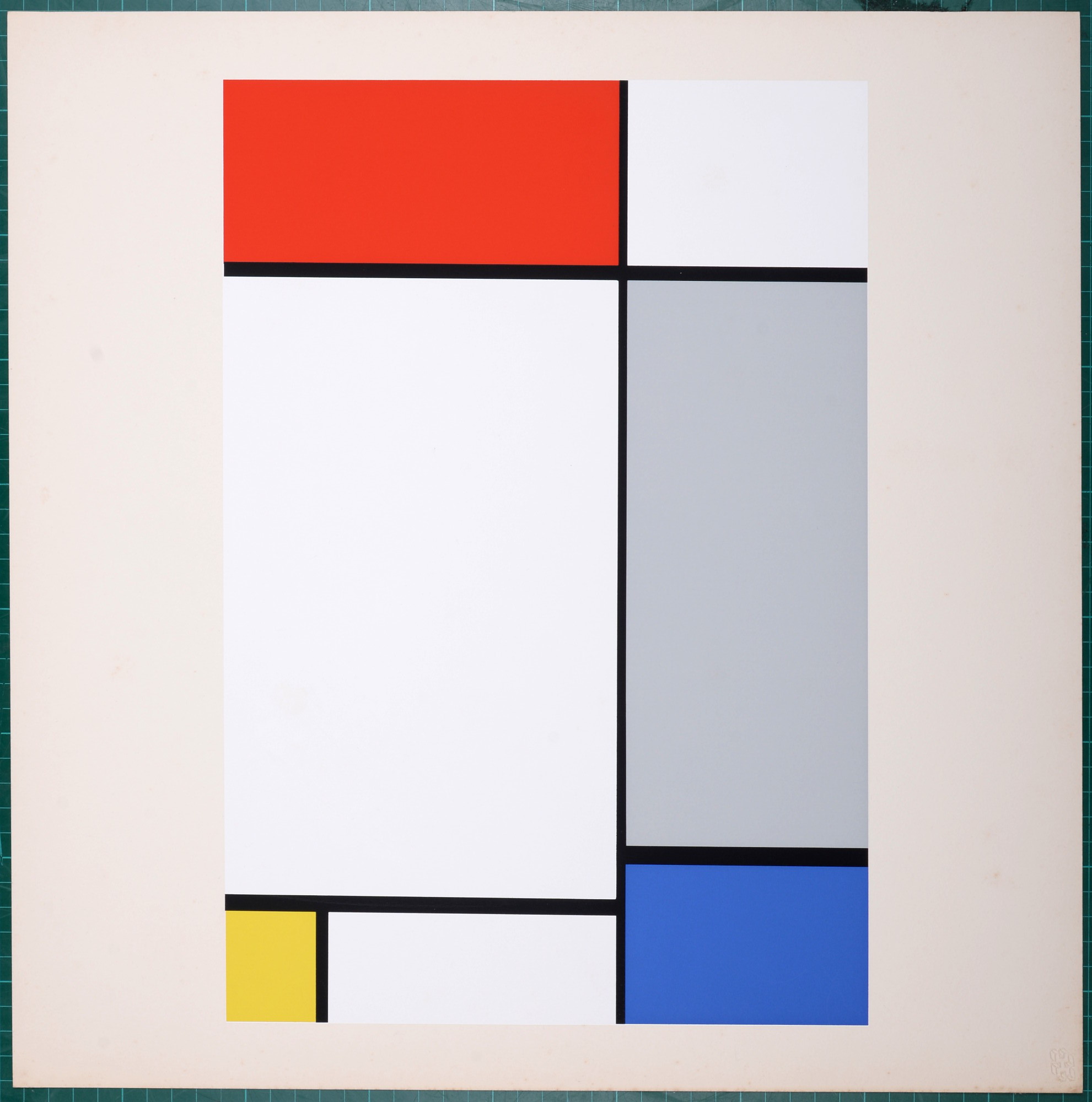 Piet Mondrian After Composition In Red Yellow Blue And Gray 1967 Screenprint Post War Modern Art Plazzart