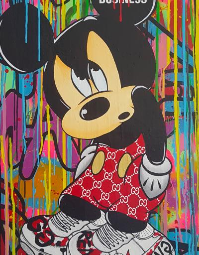 Illegalartbusiness - Mickey Gucci Raining, 2020 - Technique mixte sur toile 2