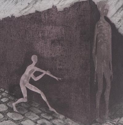 Lars BO : Jeu onirique, 1975 - Gravure originale signée au crayon 2