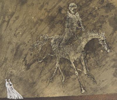 Lars BO : Cavalier onirique, 1975 - Gravure originale signée au crayon 2