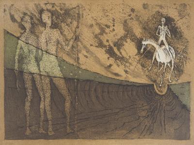 Lars BO : L’Arrivée du cavalier, 1975 - Gravure originale signée au crayon 2