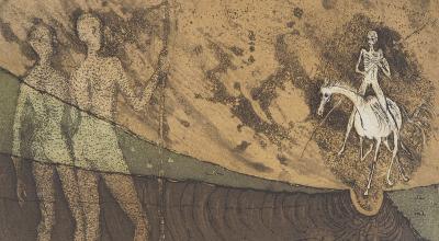 Lars BO : L’Arrivée du cavalier, 1975 - Gravure originale signée au crayon 2