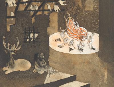 Lars BO : Le Chant de la nuit, 1969 - Gravure originale signée au crayon 2