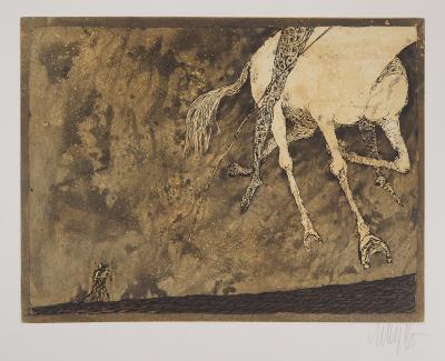 Lars BO : Le départ du cavalier, 1975 - Gravure originale signée au crayon 2