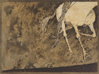Lars BO : Le départ du cavalier, 1975 - Gravure originale signée au crayon 2
