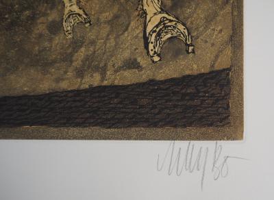 Lars BO : Le départ du cavalier, 1975 - Gravure originale signée au crayon 2