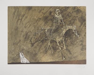 Lars BO : Cavalier onirique, 1975 - Gravure originale signée au crayon 2