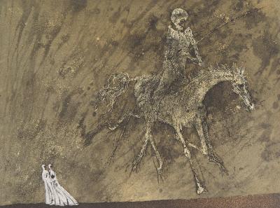 Lars BO : Cavalier onirique, 1975 - Gravure originale signée au crayon 2