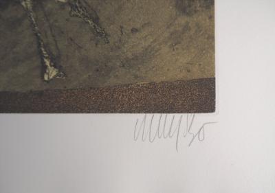 Lars BO : Cavalier onirique, 1975 - Gravure originale signée au crayon 2