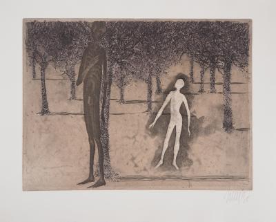 Lars BO : Rencontre surréaliste, 1975 - Gravure originale signée au crayon 2