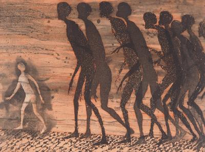 Lars BO : La Marche des ombres, 1975 - Gravure originale signée au crayon 2