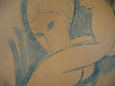 Amedeo MODIGLIANI (d’après) : Femme nue assise - Lithographie signée 2