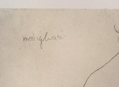 Amedeo MODIGLIANI (d’après) : Vlaminck à la pipe - Lithographie signée 2