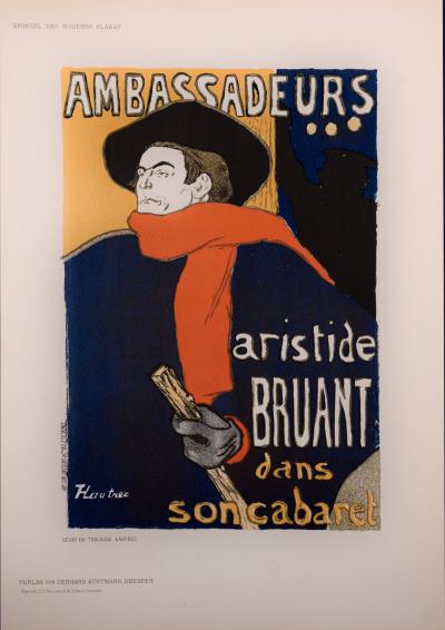 Henri De TOULOUSE LAUTREC :  Ambassadeurs... Aristide Bruant, 1897  - Original lithograph 2