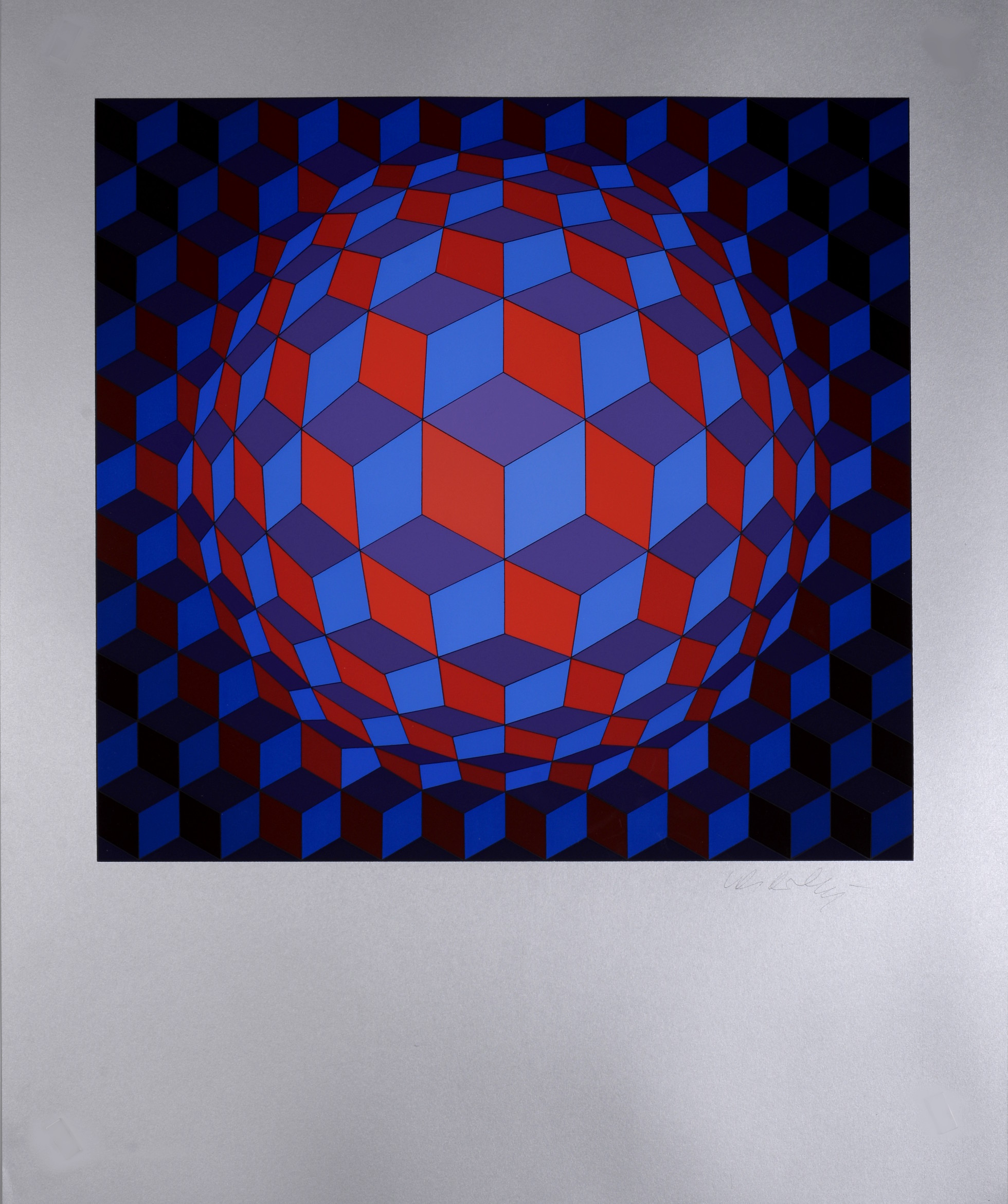 Victor VASARELY - Cheyt-Rond, vers 1970 - Sérigraphie originale signée ...