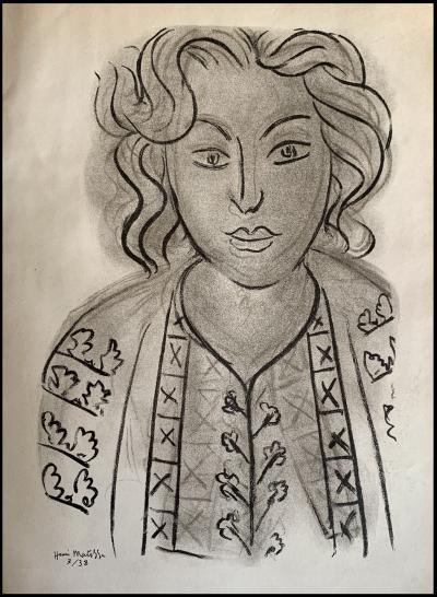 Henri MATISSE (d’après) - Portrait de femme, 1938 - Lithographie