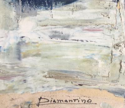 Diamentino RIERA - Nu à sa toilette , 1949 - Huile sur papier marouflé 2