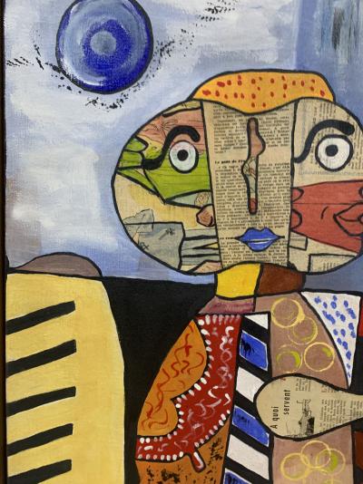 Denise GRISI - Le petit oiseau va sortir - Technique mixte sur toile 2