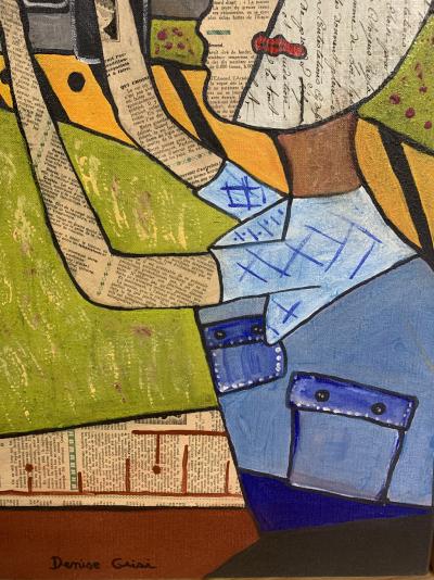 Denise GRISI - Le petit oiseau va sortir - Technique mixte sur toile 2