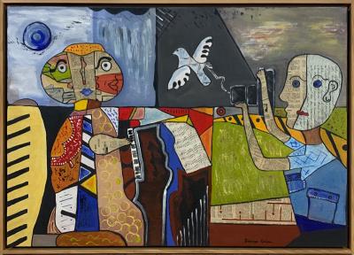 Denise GRISI - Le petit oiseau va sortir - Technique mixte sur toile 2