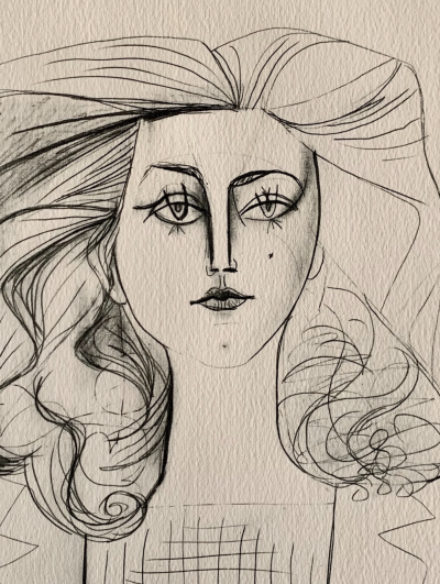 Pablo PICASSO (d’après) - Portrait Jacqueline , 1952 - Eau-forte 2