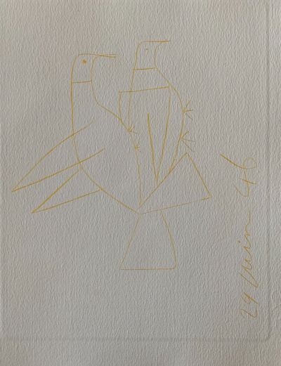 Pablo PICASSO - Les colombes, 1952 - Lithographie 2
