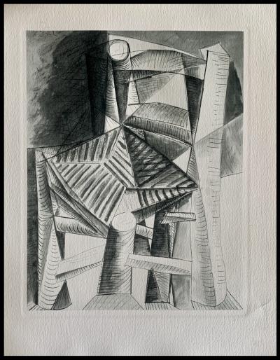 Pablo PICASSO (nach) - Kubistische Komposition, 1952 - Lithographie 2