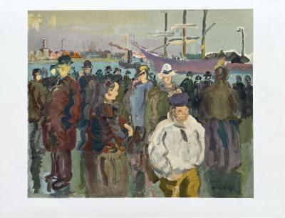 Raoul DUFY (d’après)  - Quai de Rouen - Lithographie signée dans la planche 2