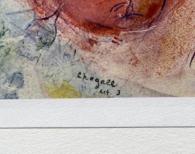 Marc CHAGALL (d’après) - Le mariage, 1954  - Lithographie signée dans la planche 2
