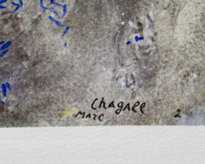 Marc CHAGALL (d’après) - Le château enchanté , 1954 - Lithographie signée dans la planche 2