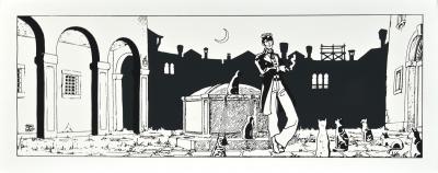 Hugo Pratt - Corto Maltese, Théâtre et les chats (noir et blanc) - Sérigraphie numérotée