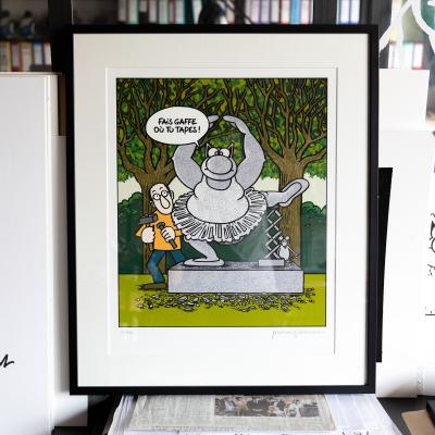 Philippe GELUCK - Le Chat déambule, 2021 - Sérigraphie signée au crayon 2